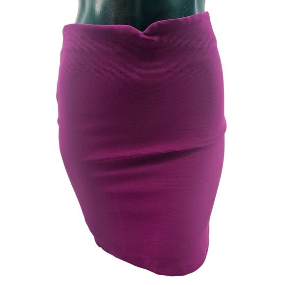 Poof Apparel Ribbed Colorblock Bodycon Reversible Mini Skirt Women's S 3342 - Picture 3 of 7
